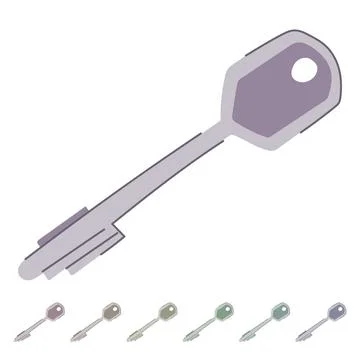Safety key vector cartoon graphic イラスト素材