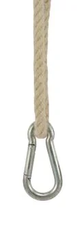 Safety lock on rope Stock Photos