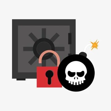Safety lock system security design Stock Illustration