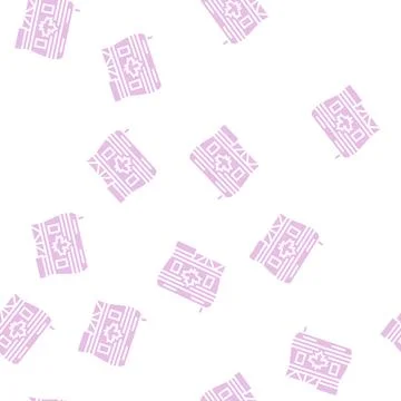 Safety maple glyph seamless pattern Stock Illustration