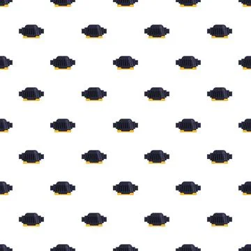 Safety mask black simple pixel art pattern Stock Illustration
