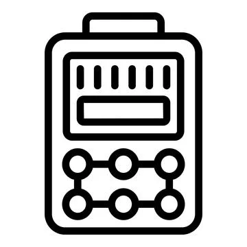 Safety multi sensor icon outline vector. Valve toxic digital Illustrazione stock