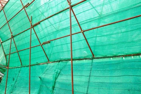 Safety Net in Construction Site. Stock Photos
