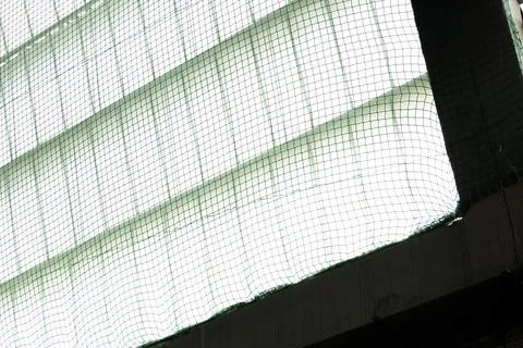 Safety net under windows Stock Photos