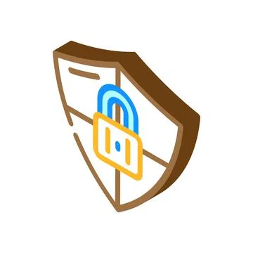 Safety padlock isometric icon vector illustration 스톡 일러스트
