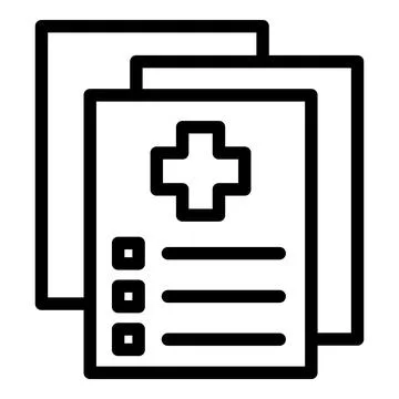 Safety pass icon outline vector. Passport health 스톡 일러스트