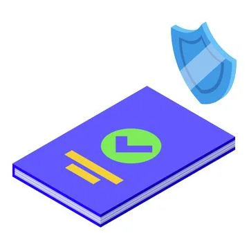Safety passport icon isometric vector. Vaccine health 스톡 일러스트