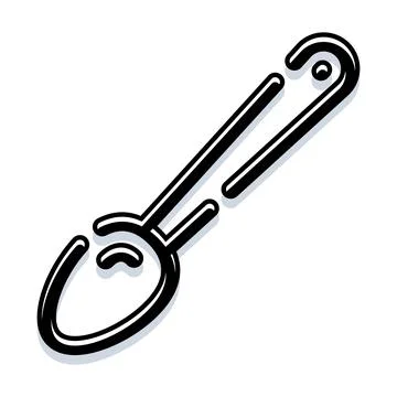 Safety pin icon symbolizing connection and secure fastening Stock Illustration