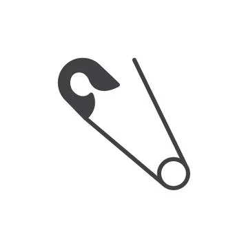 	Safety pin icon vector, filled flat sign, solid pictogram Stock Illustration