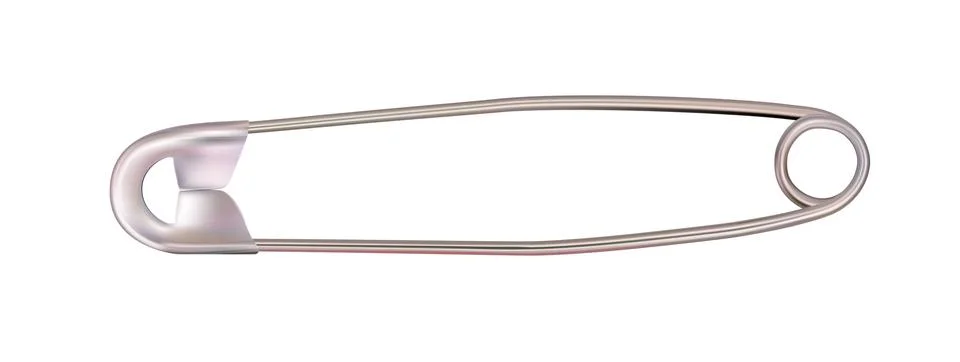 Safety pin isolated. Stock Illustration