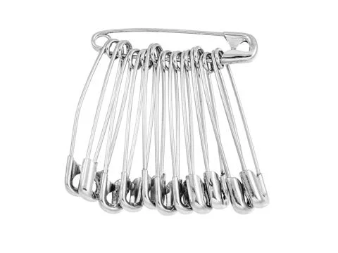 Safety pin isolated Stock Photos