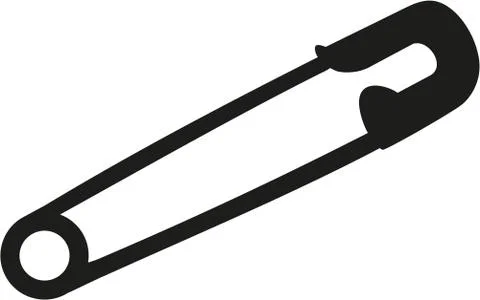 Safety pin needle Stock Illustration