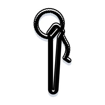 Safety pin preventing explosive component release icon Stock Illustration