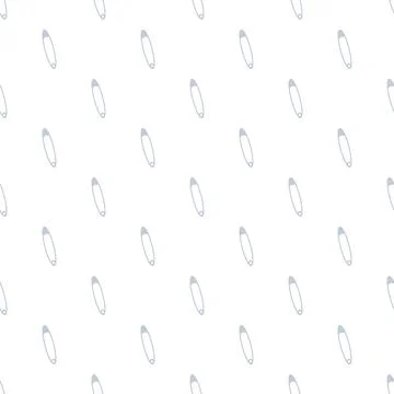 Safety pins repeating pattern on light background Stock Illustration