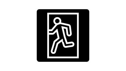 Safety plan emergency glyph icon animation Stock Footage 326154649