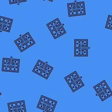 Safety plan emergency vector seamless pattern Stock Illustration