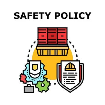 Safety policy compliance process achieving industry standards Stock Illustration