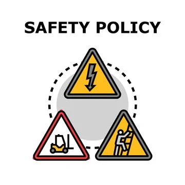 Safety policy concept protecting workers from workplace hazards Stock Illustration