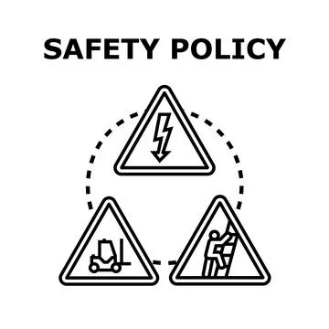 Safety policy concept protecting workers from workplace hazards Stock Illustration