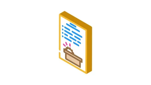 Safety procedures tool work isometric icon animation Stock Footage 327291995