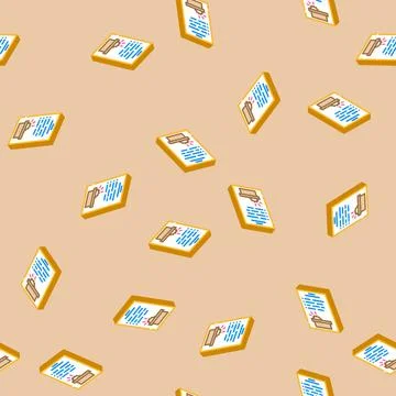 Safety procedures tool work isometric icon seamless pattern Stockillustratie