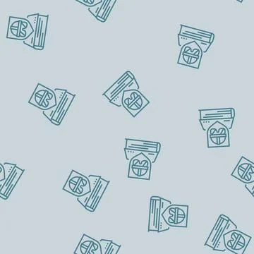 Safety procedures tool work line seamless pattern Illustrazione stock