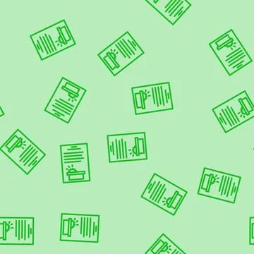 Safety procedures tool work line vector seamless pattern Illustrazione stock