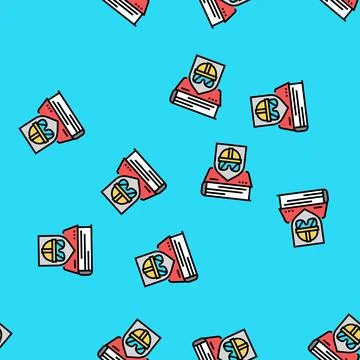 Safety procedures tool work vector seamless pattern Stock Illustration