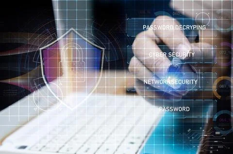 Safety protection concept Using the control code Using biometric verificati.. 스톡 사진