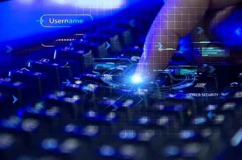 Safety protection concept Using the control code Using biometric verificati.. Stock Photos