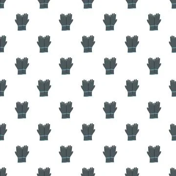 Safety protective working gloves seamless pattern background Stockillustratie