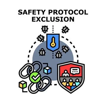 Safety protocol exclusion protecting sensitive data access Stockillustratie