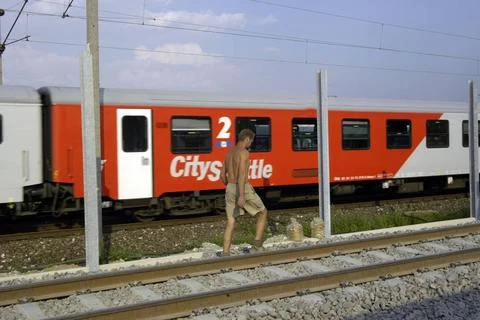  the safety in railroad operations, hazard avoidance for people on trains ... Stock Photos