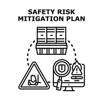 Safety risk mitigation plan developing process Stock-Illustration