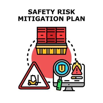 Safety risk mitigation plan developing process Stock Illustration