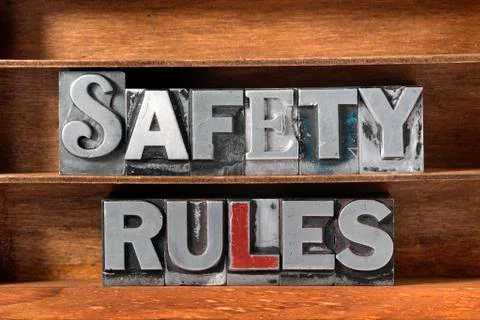 Safety rules tray Stock Photos