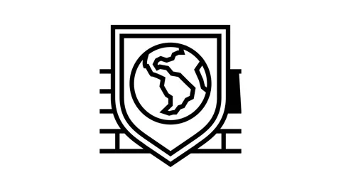 Safety, security and well being social problem line icon animation Stock-Footage 165043702