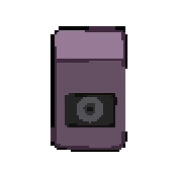 Safety security camera pixel art vector illustration 스톡 일러스트