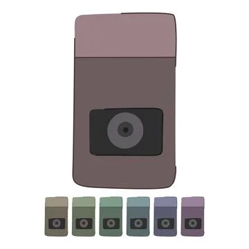 Safety security camera vector cartoon graphic Illustrazione stock