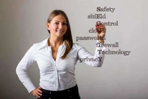 Safety shiEld Control cloUd passwoRd fIrewall Technology prIvacy SECURITY -.. Stock Photos