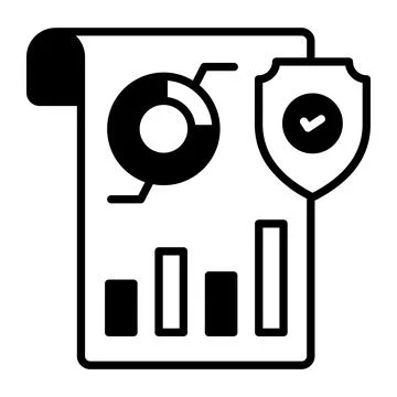 Safety shield with data page denoting vector of data encryption  Stock Illustration
