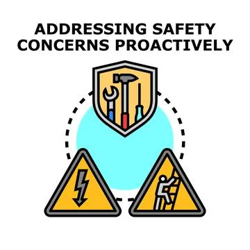 Safety shield protecting workers from hazards icon Stock Illustration