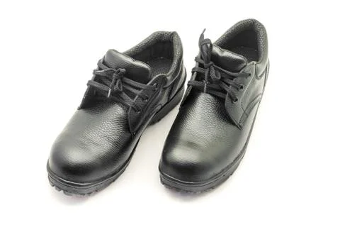 Safety shoes on white background. Stock Photos