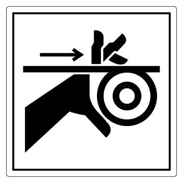 Safety Sign for Avoiding Contact with Sharp Objects Stock Illustration