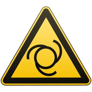Safety sign. Caution - danger Automatic start of equipment. White background Stock Illustration