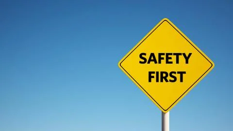 Safety sign with clipping path. Stock Illustration