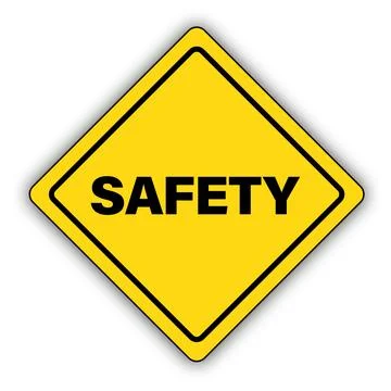 Safety sign diamond shape Illustrazione stock