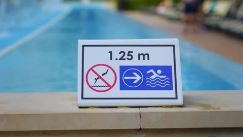 Pool Safety Signs Stock Footage ~ Royalty Free Stock Videos | Pond5