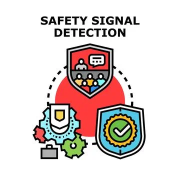 Safety signal detection system and risk management process Stock Illustration