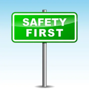 Safety signpost Stock Illustration